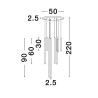 Lampa wisząca TORREON LE43489 Luces Exclusivas
