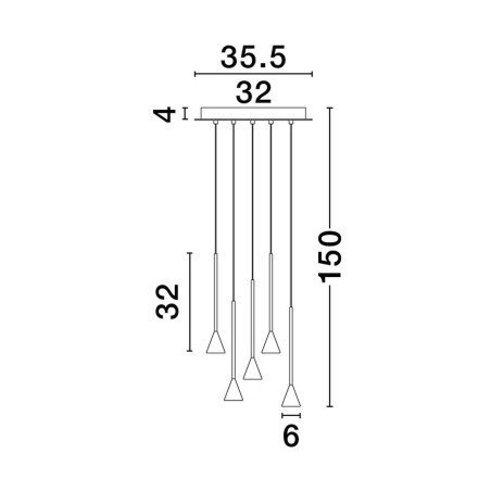 Lampa wisząca SITGES LE43498 Luces Exclusivas