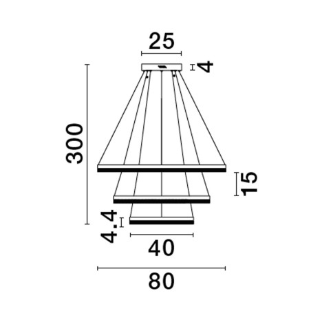 Lampa wisząca ACACIO LE43558 Luces Exclusivas