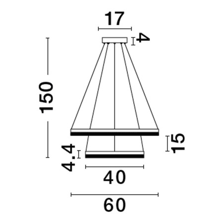 Lampa wisząca ACACIO LE43561 Luces Exclusivas