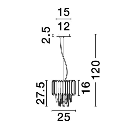 Lampa wisząca ACATEN LE43569 Luces Exclusivas
