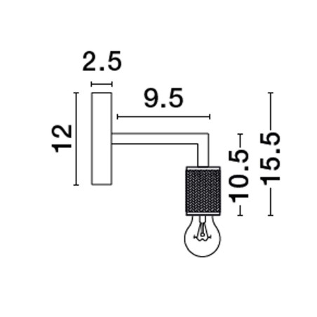 Lampa ścienna BAJIO LE43608 Luces Exclusivas