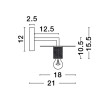 Lampa ścienna BAJIO LE43609 Luces Exclusivas