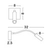 Lampa ścienna ARANCON LE43618 Luces Exclusivas
