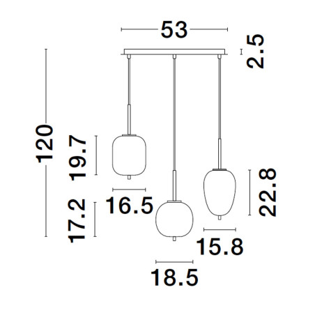 Lampa wisząca PILAR LE43657 Luces Exclusivas