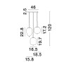Lampa wisząca PILAR LE43668 Luces Exclusivas