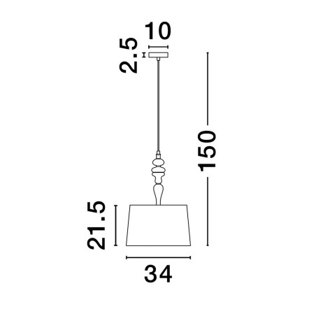 Lampa wisząca ALEM LE44201 Luces Exclusivas
