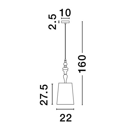 Lampa wisząca ALEM LE44202 Luces Exclusivas