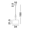 Lampa wisząca ALEM LE44204 Luces Exclusivas