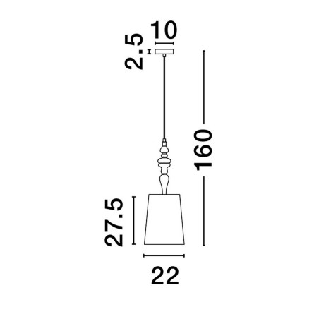 Lampa wisząca ALEM LE44205 Luces Exclusivas