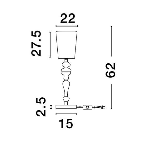 Lampa stołowa ALEM LE44206 Luces Exclusivas