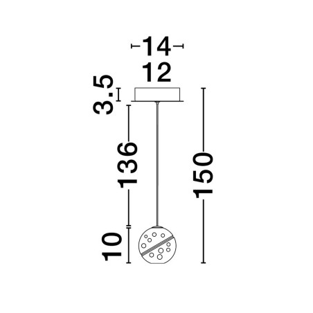 Lampa wisząca CUYO LE44210 Luces Exclusivas