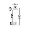 Lampa wisząca CUYO LE44210 Luces Exclusivas
