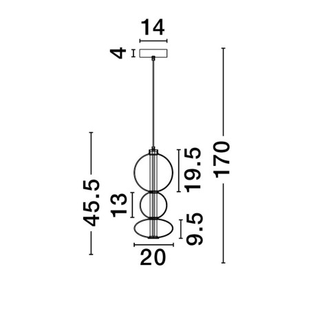 Lampa wisząca LUIS LE44221 Luces Exclusivas