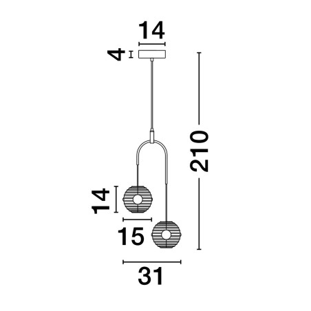 Lampa wisząca SECO LE44233 Luces Exclusivas