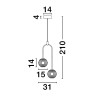 Lampa wisząca SECO LE44233 Luces Exclusivas