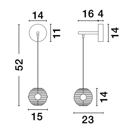 Lampa ścienna SECO LE44234 Luces Exclusivas