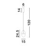 Lampa wisząca ARENA LE44329 Luces Exclusivas