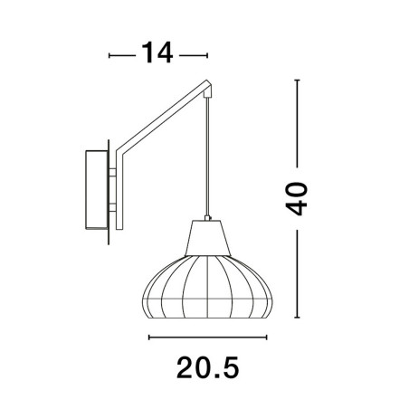 Lampa ścienna TACNA LE44360 Luces Exclusivas