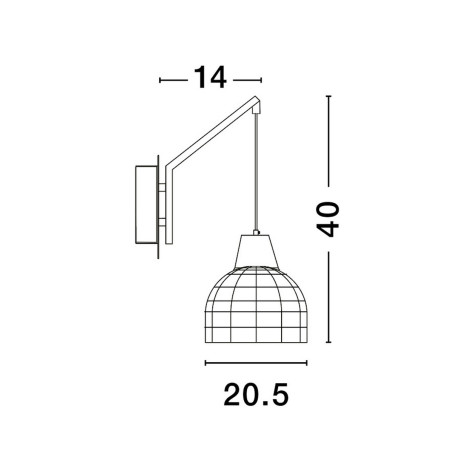 Lampa ścienna TACNA LE44361 Luces Exclusivas