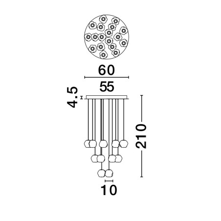 Lampa wisząca CHEPEN LE44427 Luces Exclusivas