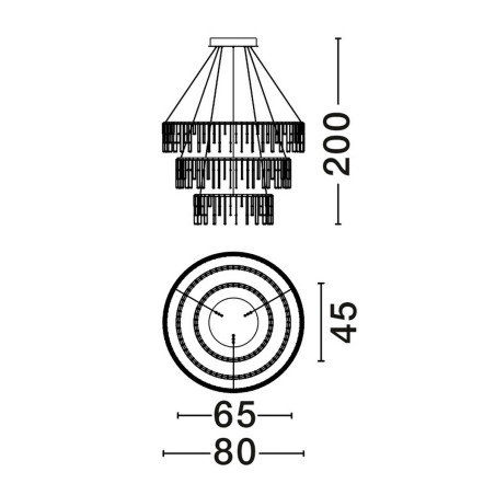 Lampa wisząca HUARAZ LE44445 Luces Exclusivas