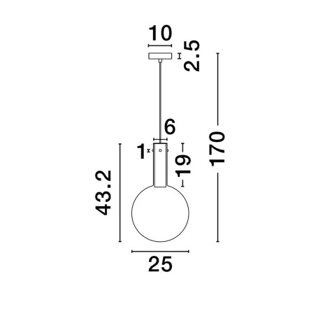 Lampa wisząca JAVIER LE44484 Luces Exclusivas