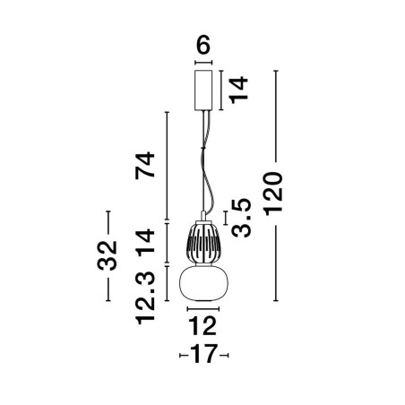 Lampa wisząca ARROYOS LE44494 Luces Exclusivas