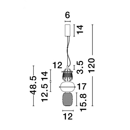 Lampa wisząca ARROYOS LE44495 Luces Exclusivas