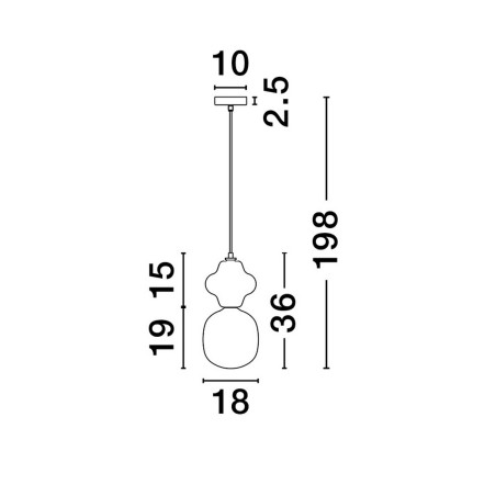 Lampa wisząca VILROSA LE44556 Luces Exclusivas