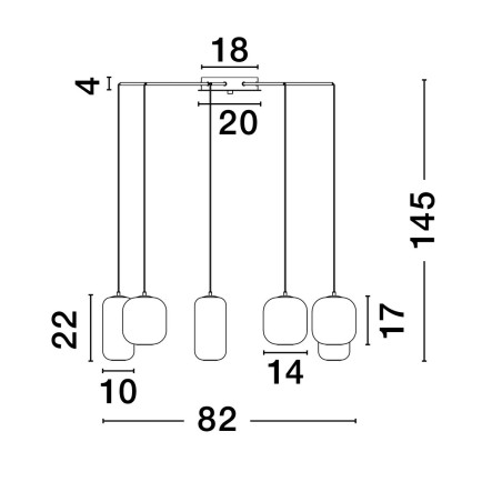 Lampa wisząca ANUCO LE44615 Luces Exclusivas