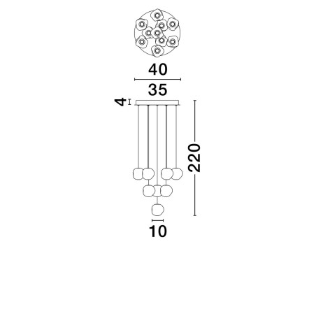 Lampa wisząca CHEPEN LE44643 Luces Exclusivas