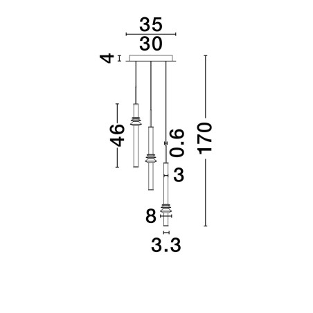 Lampa wisząca URUBICHA LE44690 Luces Exclusivas