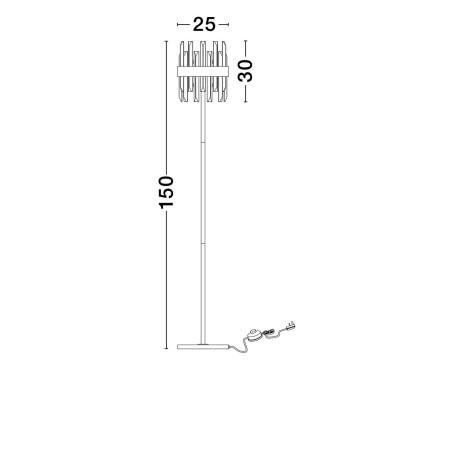 Lampa podłogowa CHOLULA LE44726 Luces Exclusivas