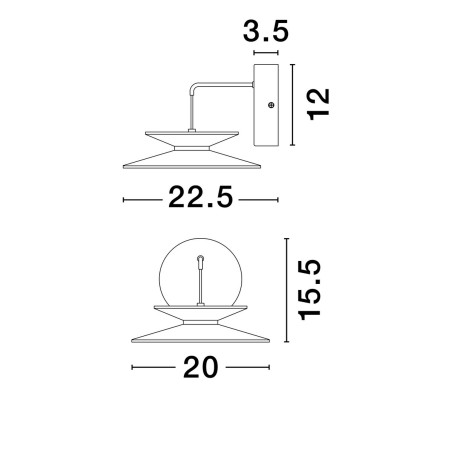 Lampa ścienna GUANAY LE44745 Luces Exclusivas