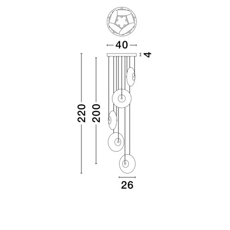Lampa wisząca HUACARAJE LE44830 Luces Exclusivas