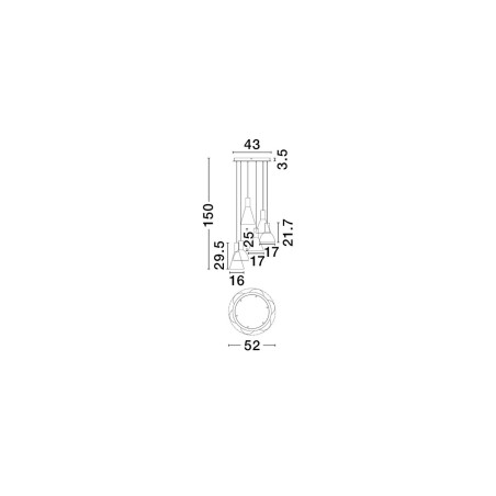 Lampa wisząca SARDUNO LE45139 Luces Exclusivas