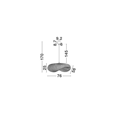Lampa wisząca NULVERO LE45366 Luces Exclusivas