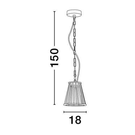 Lampa zewnętrzna wisząca ACEVES LE73511 Luces Exclusivas