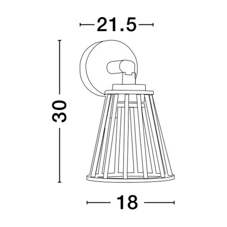 Lampa zewnętrzna ścienna ACEVES LE73512 Luces Exclusivas
