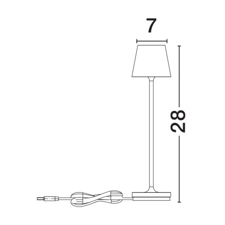 Lampa zewnętrzna przenośna TERCERO LE73656 Luces Exclusivas