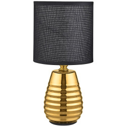 NOWOŚĆ HS8775 LAMPA STOŁOWA CZARNO-ZŁOTA/BLACK-GOLD ZUMA LINE