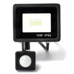 Naświetlacz LED 10W z czujnikiem ruchu halogen barwa biała neutralna 4000K DomenoLED