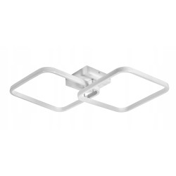 Lampa Dekoracyjna 2 kwadraty 52W Biała + Pilot IMOLA DomenoLED