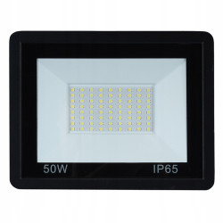 NAŚWIETLACZ HALOGEN BEZ CZUJNIKA CZARNY 50W B.ZIMNA DomenoLED