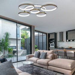 LAMPA DEKORACYJNA SUFITOWA 120W ZŁOTA + PILOT DL-Z03 SEMPRE DomenoLED