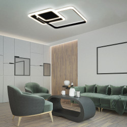 LAMPA SUFITOWA 72W CZARNA + PILOT DL-F06 TUNA DomenoLED