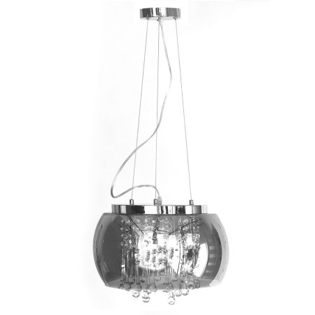 Lampa Szklana Przydymione lustro krople wody 50cm DomenoLED