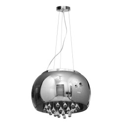 Lampa Szklana Stalowy krople wody 50cm DomenoLED