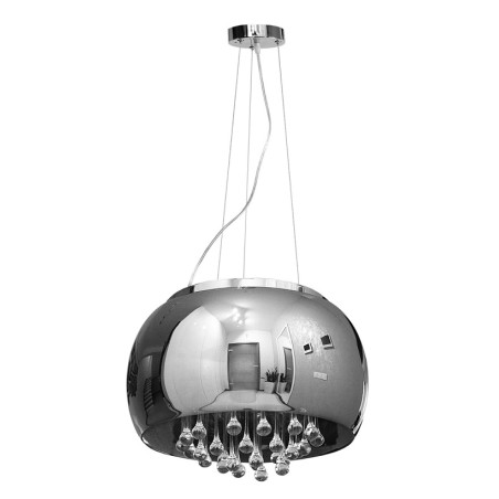 Lampa Szklana Stalowy krople wody 50cm DomenoLED